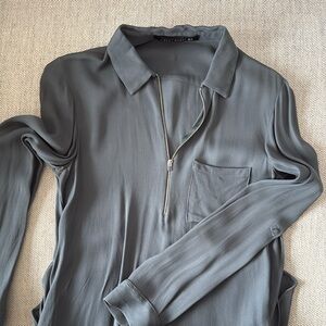 Zara M Grey tunic with zipper